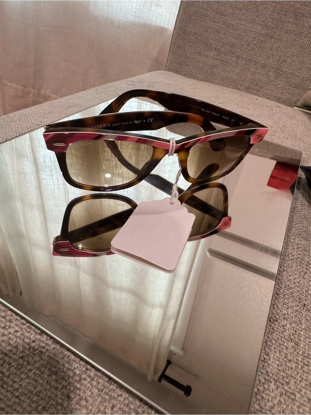 Ray-Ban Kids Tortoise Frame with Pink Accent Sunglasses